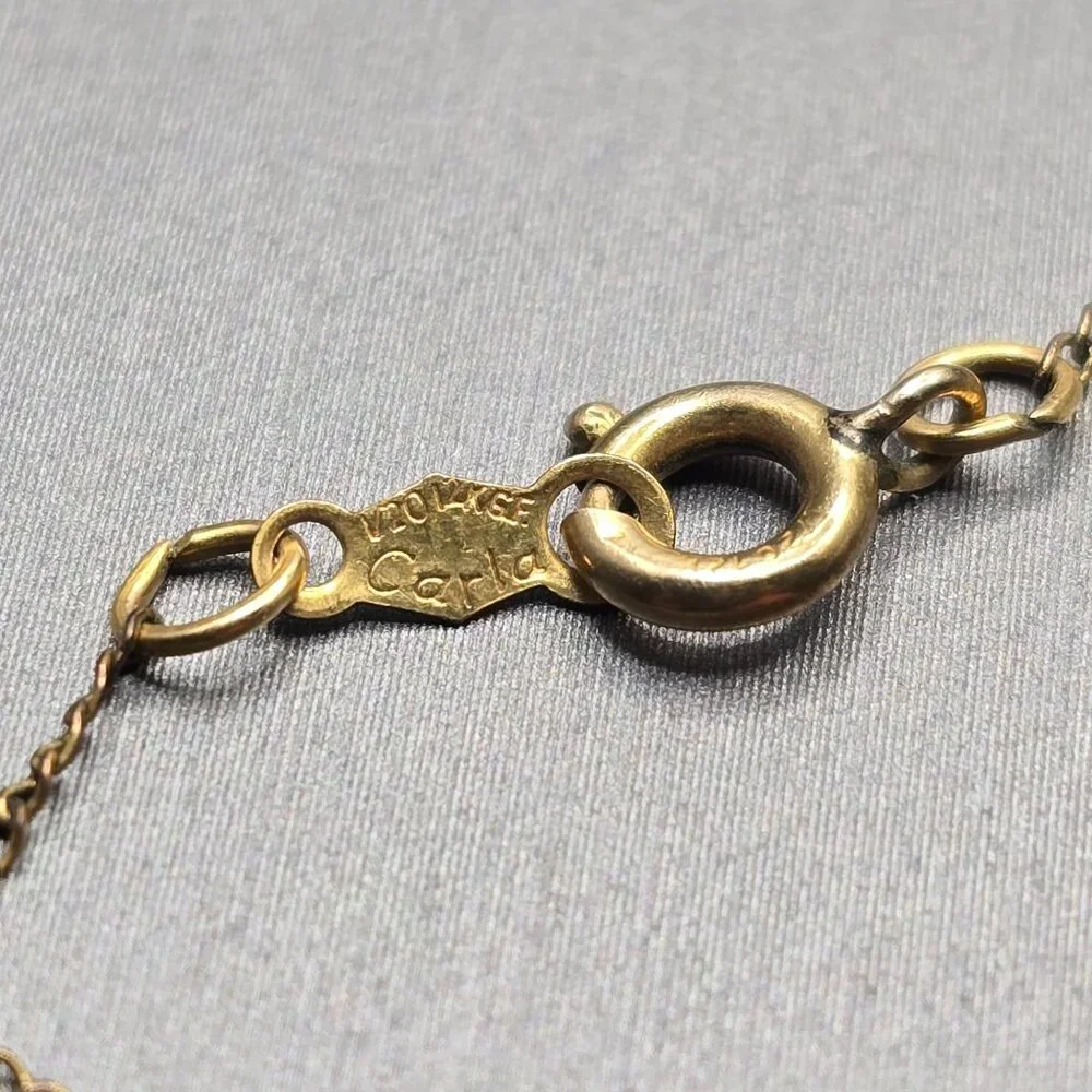 VTG Carla 14K Gold Filled Star Pendant Choker Necklace 15" Minimalist Celestial - Picture 12 of 16